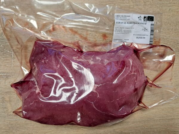 Coeur de Rumsteck PAD Boeuf Bio SV - 500g