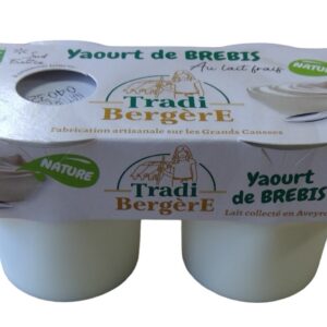 Yaourt brebis nature du causse 2x125g