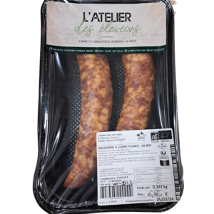 Saucisse à cuire Fumée Bio x2 SA