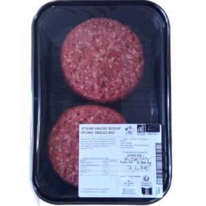 Steak haché Boeuf Bio 15% MG 180g x 4
