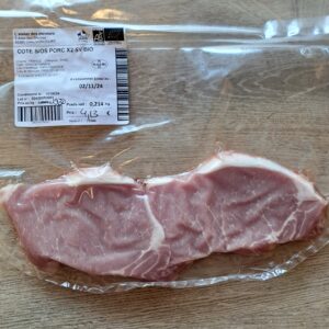 Côte Porc Bio s/os SV X2