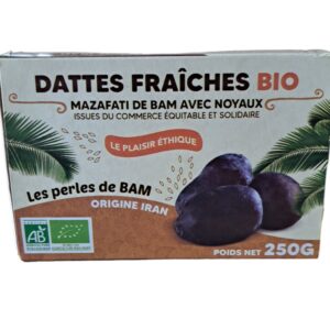 Dattes Fraîches Bio Mazafati de Bam avec noyaux 250g